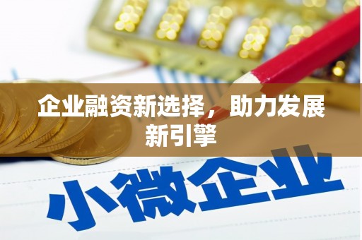 新都企业融资新选择，助力发展新引擎