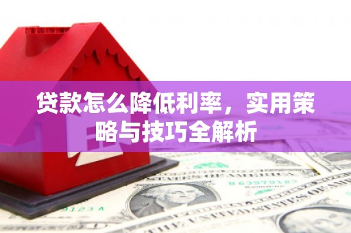 新都贷款怎么降低利率，实用策略与技巧全解析