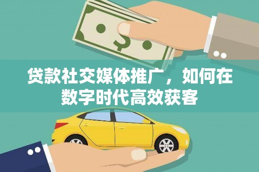 新都贷款社交媒体推广，如何在数字时代高效获客