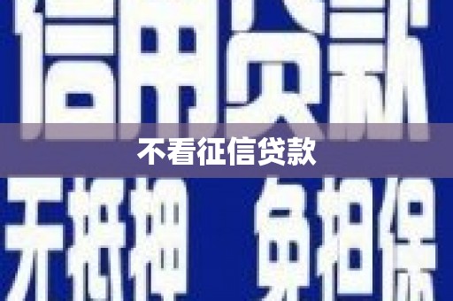 新都不看征信贷款