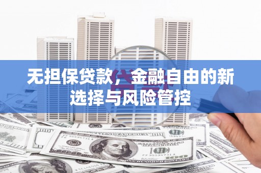 新都无担保贷款，金融自由的新选择与风险管控