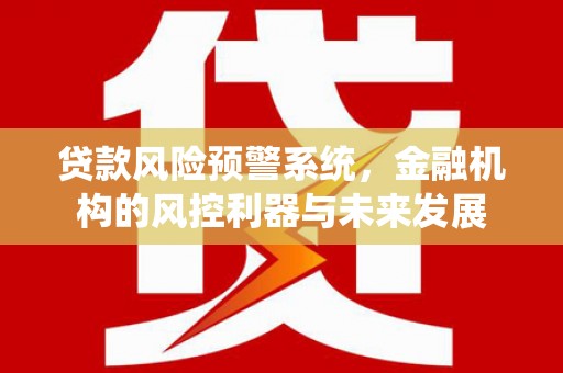 新都贷款风险预警系统，金融机构的风控利器与未来发展