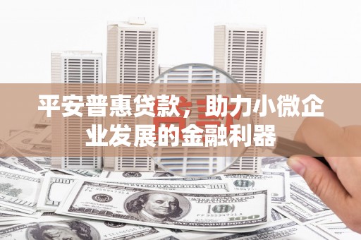 新都平安普惠贷款，助力小微企业发展的金融利器