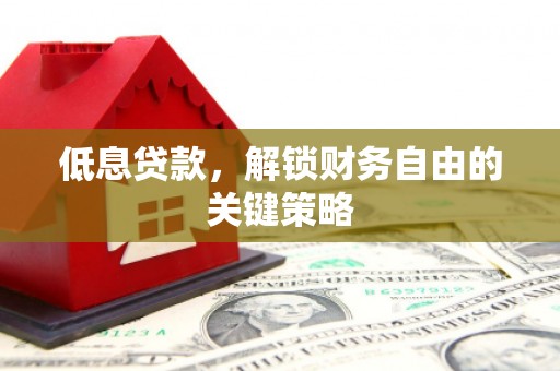 新都低息贷款，解锁财务自由的关键策略