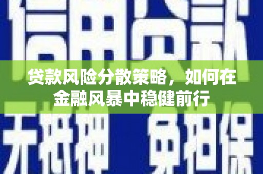 新都贷款风险分散策略，如何在金融风暴中稳健前行