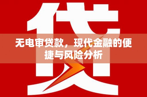 新都无电审贷款，现代金融的便捷与风险分析