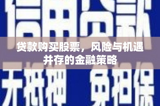 新都贷款购买股票，风险与机遇并存的金融策略