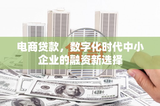 新都电商贷款，数字化时代中小企业的融资新选择