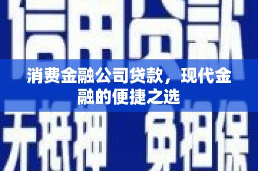 新都消费金融公司贷款，现代金融的便捷之选