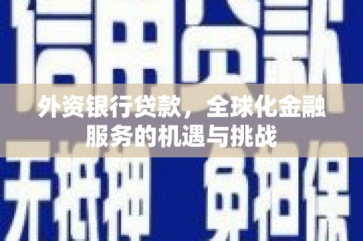 新都外资银行贷款，全球化金融服务的机遇与挑战