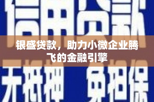 新都银盛贷款，助力小微企业腾飞的金融引擎