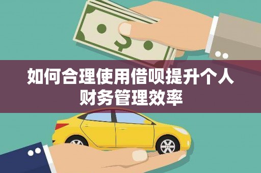 新都如何合理使用借呗提升个人财务管理效率