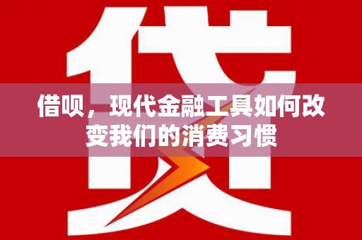 新都借呗，现代金融工具如何改变我们的消费习惯