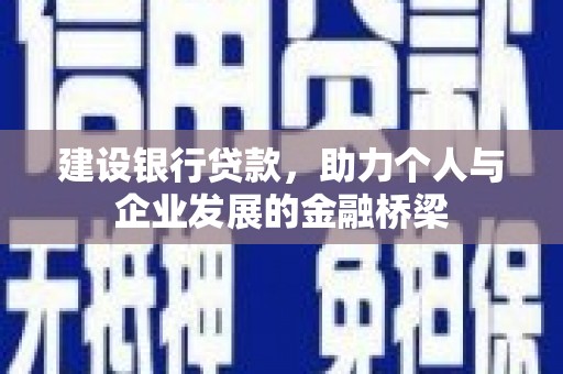 新都建设银行贷款，助力个人与企业发展的金融桥梁