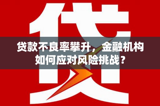 新都贷款不良率攀升，金融机构如何应对风险挑战？