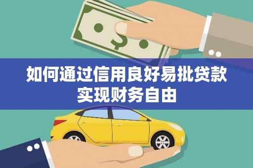 新都如何通过信用良好易批贷款实现财务自由