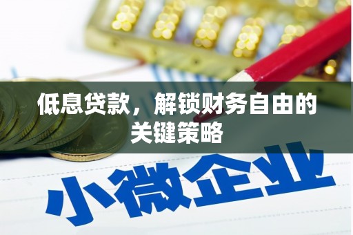 新都低息贷款，解锁财务自由的关键策略