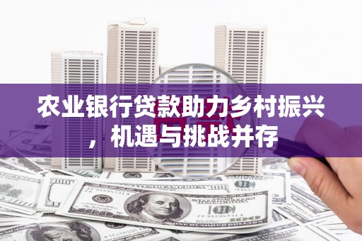 新都农业银行贷款助力乡村振兴，机遇与挑战并存
