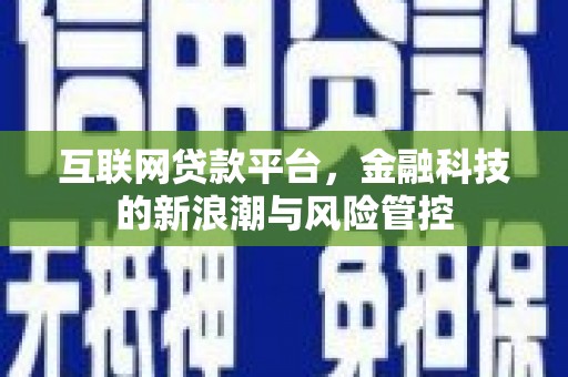 新都互联网贷款平台，金融科技的新浪潮与风险管控