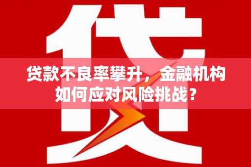 新都贷款不良率攀升，金融机构如何应对风险挑战？