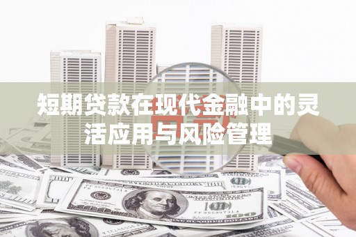 新都短期贷款在现代金融中的灵活应用与风险管理