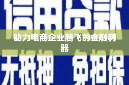 新都助力电商企业腾飞的金融利器