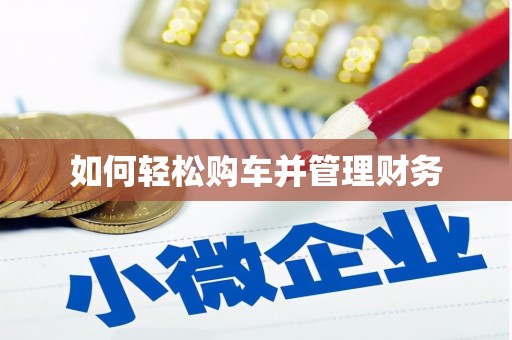 新都如何轻松购车并管理财务