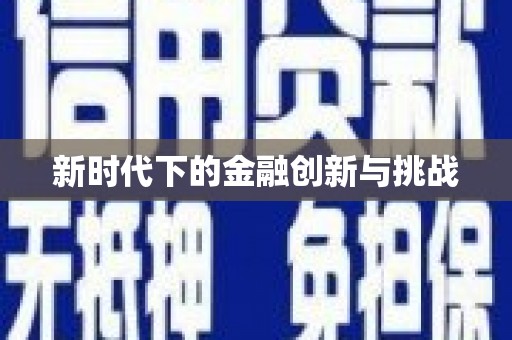 新都新时代下的金融创新与挑战
